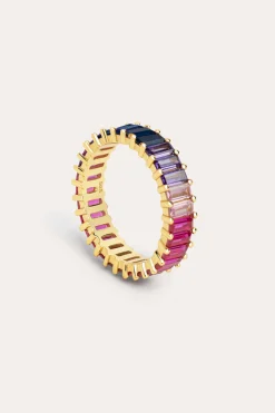 Singularu Bijuteria-Anel Sia Berries Prata Banhado A Ouro