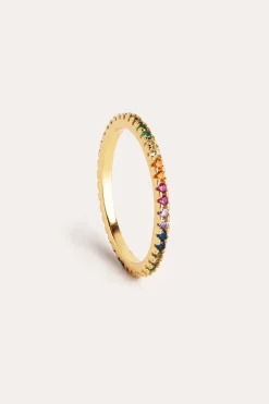 Singularu Bijuteria-Anillo Cleo Colors Plata Bano Oro