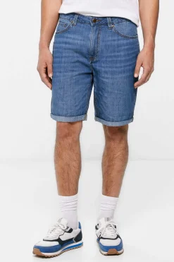 Springfield Bermuda Regular De Ganga Ultraleve Lavagem Media Azul Aco