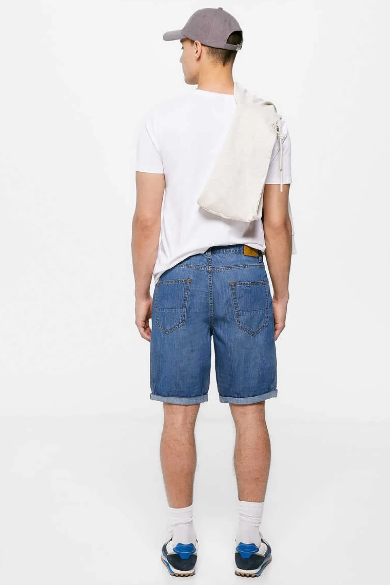 Springfield Bermuda Regular De Ganga Ultraleve Lavagem Media Azul Aco