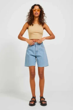 Jack & Jones Calcas-Bermuda Vaquera De Tiro Alto