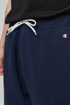 Champion Bermudas De Algodao E Cintura Com Logo Marinho Best
