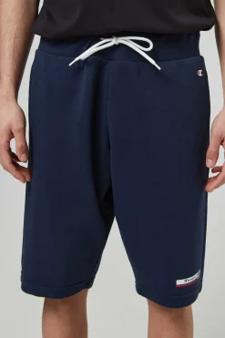 Champion Bermudas De Algodao E Cintura Com Logo Marinho Best