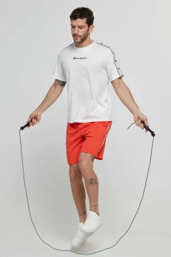 Champion Bermudas De Algodao E Cintura Com Logo Laranja Discount