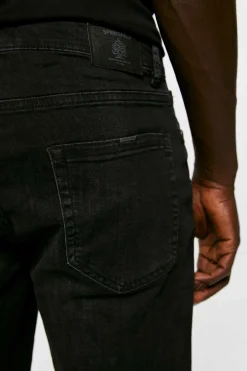 Springfield Bermudas De Ganga Lavada Basicas Corte Slim Pretas Mix Cinza Sale