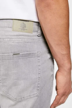 Springfield Bermudas De Ganga Lavada Basicas Corte Slim Meio-Claras Cinza Best