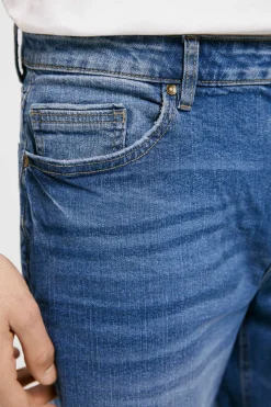 Springfield Bermudas Denim Regulares Lavagem Media Azul Aco Clearance