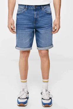 Springfield Bermudas Denim Regulares Lavagem Media Azul Aco Clearance
