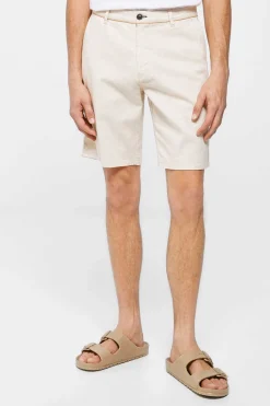 Springfield Bermudas Linho Com Debrum Camel Hot