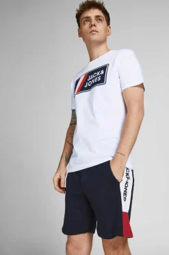 Jack & Jones Bermudas Logo Faixa Marinho Clearance