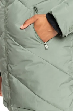 Roxy Sobretudos E Parkas-Better Weather - Casaco Acolchoado Com Capuz E Corte Comprido Para Mulher