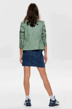 Only Blusoes E Casacos-Bikerjacke Fur Damen Mit Reisverschluss