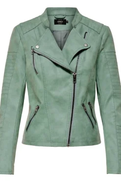 Only Blusoes E Casacos-Bikerjacke Fur Damen Mit Reisverschluss