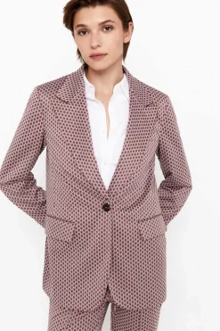 Cortefiel Blusoes E Casacos-Blazer Com Estampado