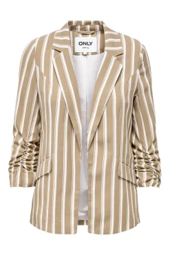 Only Blusoes E Casacos-Blazer Com Manga Enrolada