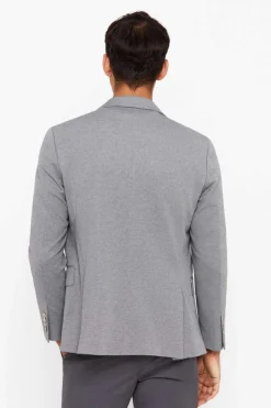 Cortefiel Blazer De Malha Cinzento Sale