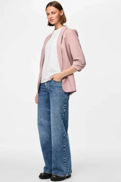 Pieces Blusoes E Casacos-Blazer De Manga 3/4