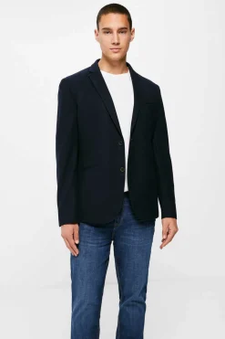 Springfield Blazer Olho De Perdiz Marinho Online