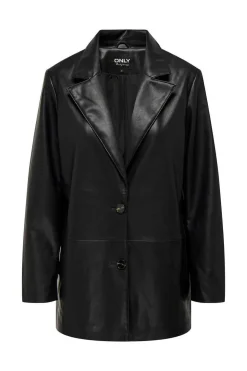 Only Blusoes E Casacos-Blazer Oversize Lederoptik
