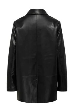 Only Blusoes E Casacos-Blazer Oversize Lederoptik