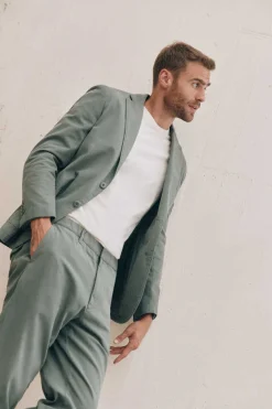 Ooto Blazer Slim Algodao Verde Hot