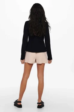 Only Blusoes E Casacos-Blazer Slim Com Bolsos