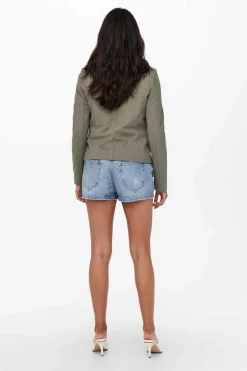 Only Blusoes E Casacos-Blazer Slim Com Bolsos