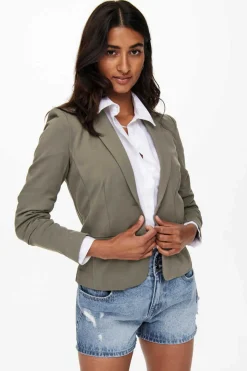 Only Blusoes E Casacos-Blazer Slim Com Bolsos