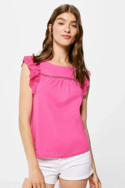 Springfield Camisas E Blusas-Blusa Bimateria Folhos Lace