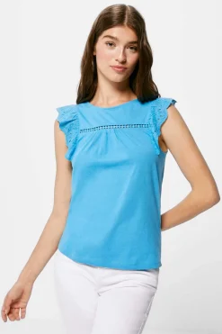 Springfield Camisas E Blusas-Blusa Bimateria Folhos Lace