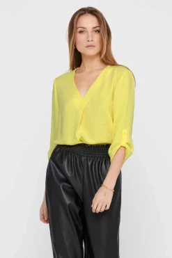 JDY Camisas E Blusas-Blusa Com Decote Em Bico E Manga 3/4