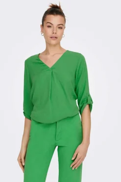 JDY Camisas E Blusas-Blusa Com Decote Em Bico E Manga 3/4