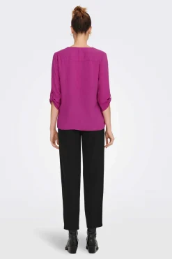 JDY Camisas E Blusas-Blusa Com Decote Em Bico E Manga 3/4