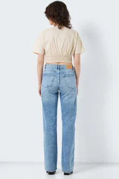 Noisy May Camisas E Blusas-Blusa Crop De Linho