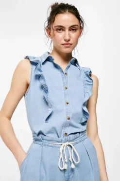 Springfield Camisas E Blusas-Blusa De Ganga Folhos