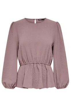 Only Camisas E Blusas-Blusa De Gola Redonda Manga Comprida