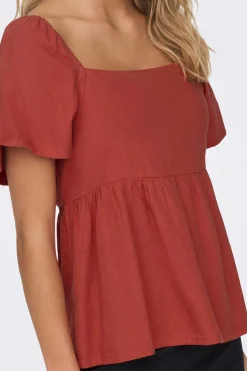 JDY Camisas E Blusas-Blusa De Linho Volumosa