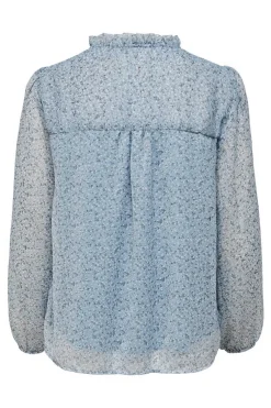 Only Camisas E Blusas-Blusa De Manga Comprida E Gola Perkins