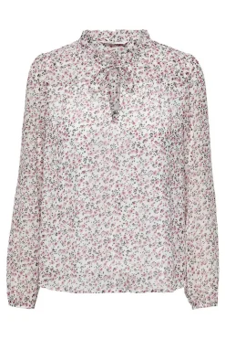 Only Camisas E Blusas-Blusa De Manga Comprida E Gola Perkins