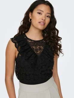 JDY Camisas E Blusas-Blusa De Renda Sem Mangas