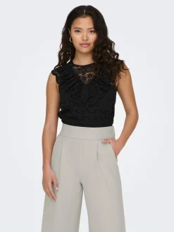 JDY Camisas E Blusas-Blusa De Renda Sem Mangas