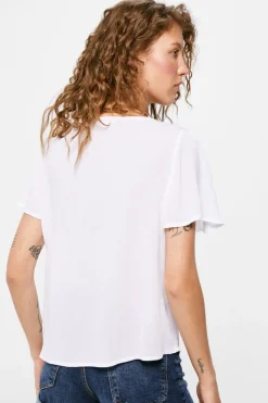 Springfield Camisas E Blusas-Blusa Decote Crochet