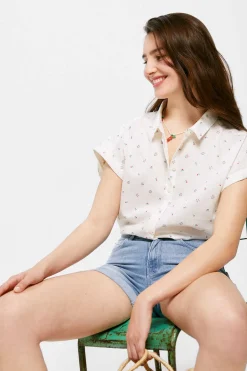 Springfield Camisas E Blusas-Blusa Estampada Algodao