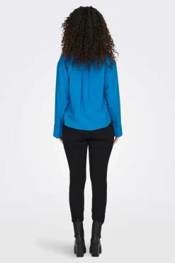 Only Camisas E Blusas-Blusa Fluida Gola Em Bico