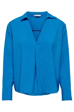 Only Camisas E Blusas-Blusa Fluida Gola Em Bico