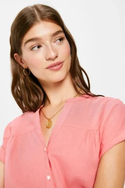 Springfield Camisas E Blusas-Blusa Linho Algodao Gola Mao