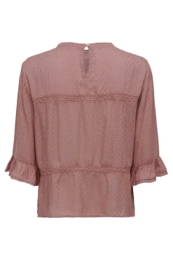 Only Camisas E Blusas-Blusa Manga 3/4 Gola Redonda