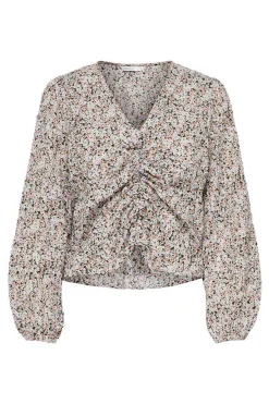 Only Camisas E Blusas-Blusa Manga Comprida Gola Em Bico