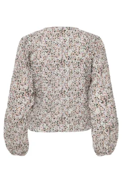 Only Camisas E Blusas-Blusa Manga Comprida Gola Em Bico