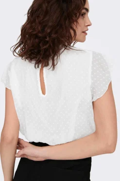 Only Camisas E Blusas-Blusa Manga Curta Plumetti